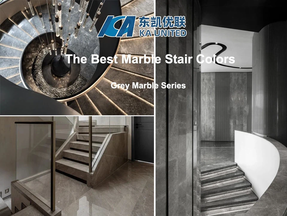Grey Marble Stairs Show Cases