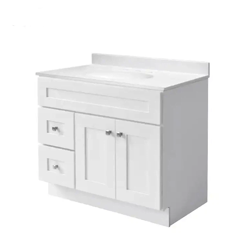 White Painted Vanity Cabinets