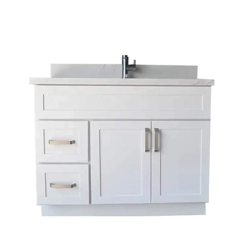 White Painted Bathroom Vanity Cabinet Sets