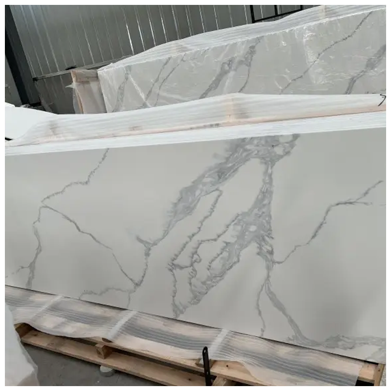 Calacatta White Quartz Kitchen Worktops