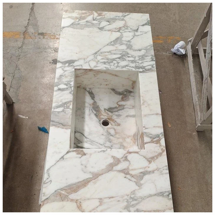 Calacatta Oro Marble Integrated Vanity Basin