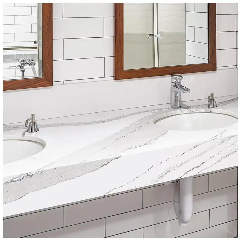 Κορυφαίο πάχος Quartz Vanity για μπάνια ξενοδοχείου: 20 mm, 30 mm, ενσωματωμέ...