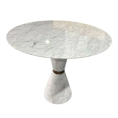 Στρογγυλό Τραπεζάκι Σαλονιού Carrara Marble